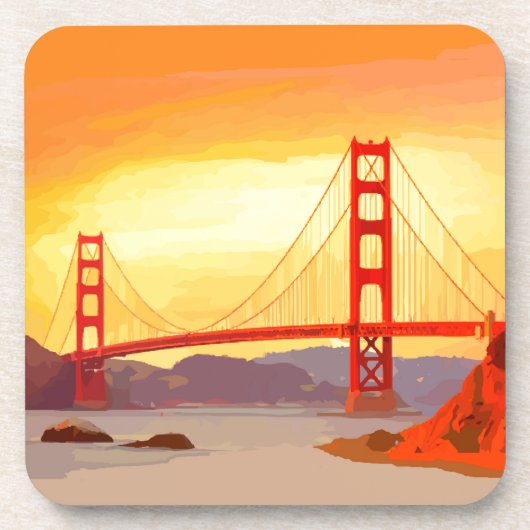 San Francisco Golden gate bridge Getränkeuntersetzer (Vorderseite)