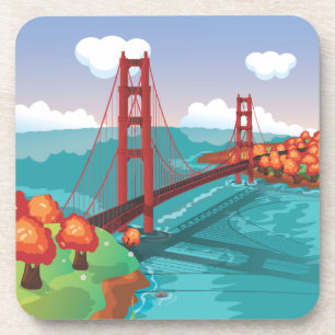 San Francisco Golden Gate Bridge Getränkeuntersetzer