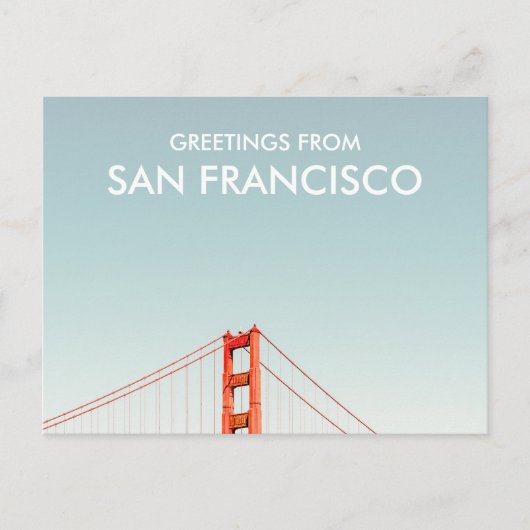 San Francisco Golden Gate Bridge Greetings From Postkarte (Vorderseite)