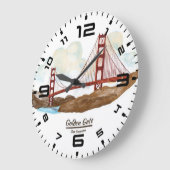 San Francisco Golden gate bridge Große Wanduhr (Winkel)