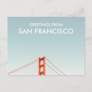 San Francisco Golden Gate Bridge Grüße aus Postkarte