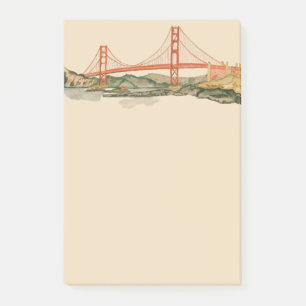 San Francisco Golden Gate Bridge - Hinweise Post-it Klebezettel