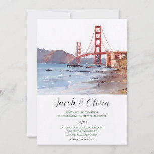 San Francisco Golden Gate Bridge Hochzeit Einladung