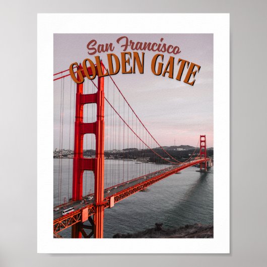 San Francisco Golden Gate Bridge - Iconische Reise Poster (Vorne)