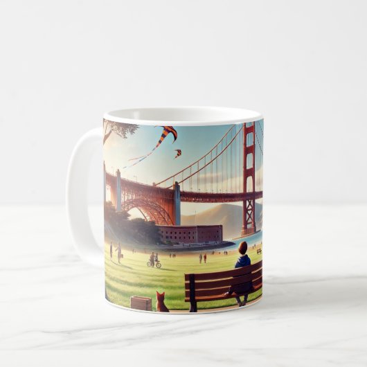 San Francisco Golden Gate Bridge Kaffeetasse (Vorderseite Links)