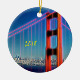 San Francisco Golden Gate Bridge Keramik Ornament