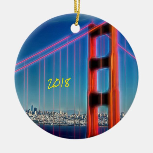 San Francisco Golden Gate Bridge Keramik Ornament (Vorne)