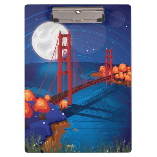 San Francisco Golden Gate Bridge Klemmbrett (Vorderseite)