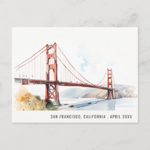 San Francisco Golden Gate Bridge Landschaft Reise Feiertagspostkarte
