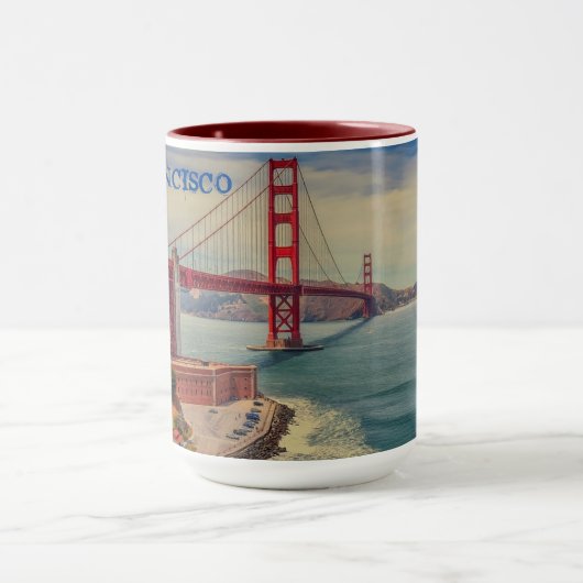 San Francisco Golden Gate Bridge Landschaftliche T Tasse (Zentrum)