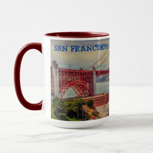 San Francisco Golden Gate Bridge Landschaftliche T Tasse (Links)