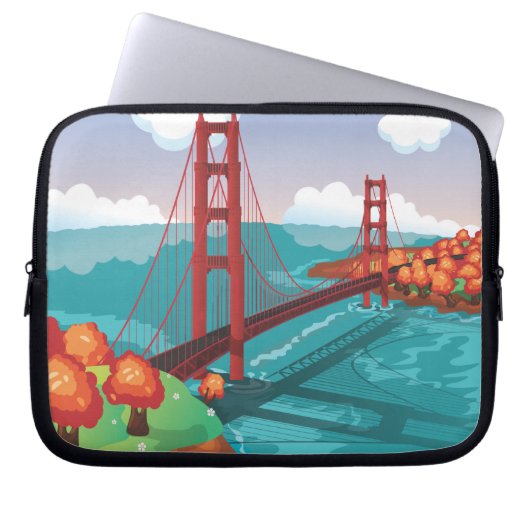 San Francisco Golden Gate Bridge Laptopschutzhülle (Vorderseite)