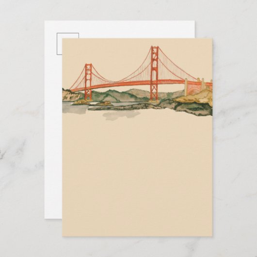 San Francisco Golden Gate Bridge Notecard Postkarte (Vorne/Hinten)
