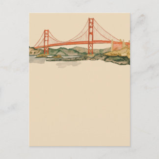 San Francisco Golden Gate Bridge Notecard Postkarte