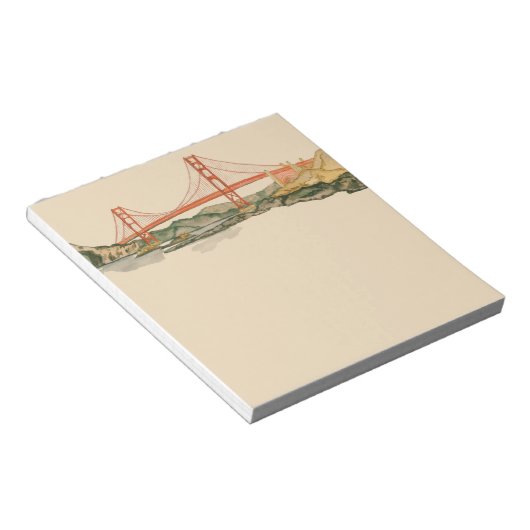 San Francisco Golden Gate Bridge Notepad Notizblock (angewinkelt)