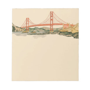 San Francisco Golden Gate Bridge Notepad Notizblock