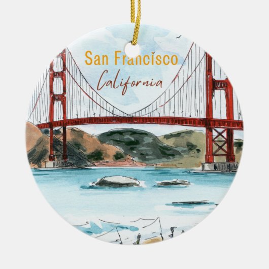 San Francisco Golden Gate Bridge Ornament (Vorne)