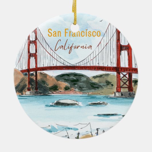 San Francisco Golden Gate Bridge Ornament (Hinten)