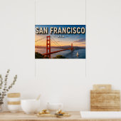 San Francisco Golden Gate Bridge Panoramablick Poster (Küche)