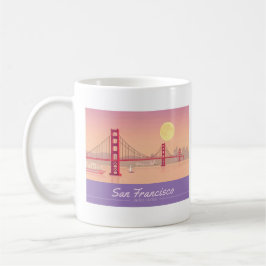 San Francisco Golden Gate Bridge Pastel Travel Kaffeetasse