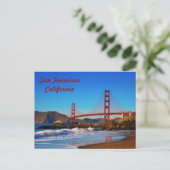 San Francisco Golden Gate Bridge Postcard Postkarte (Stehend Vorderseite)
