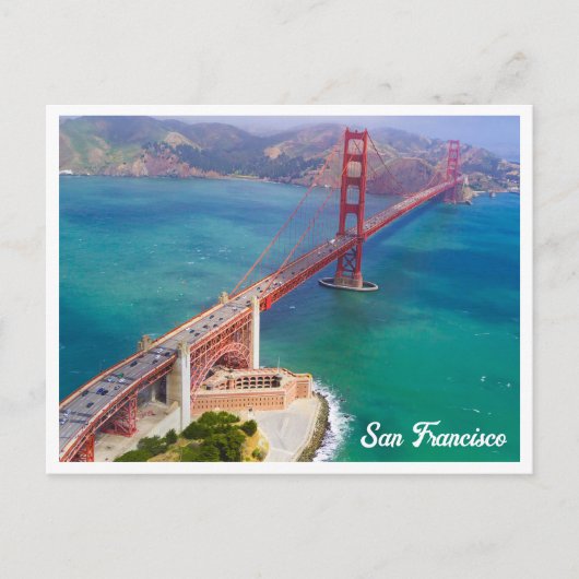 San Francisco Golden Gate Bridge Postcard Postkarte (Vorderseite)