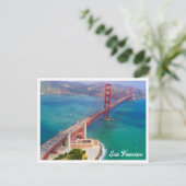 San Francisco Golden Gate Bridge Postcard Postkarte (Stehend Vorderseite)