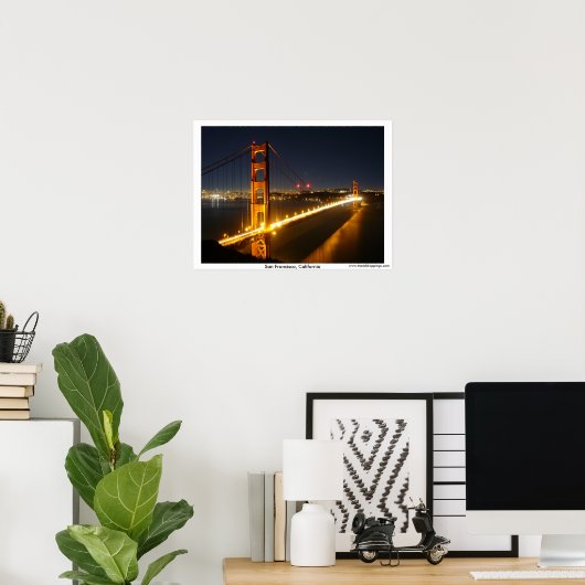 San Francisco Golden Gate Bridge Poster (Heimbüro)