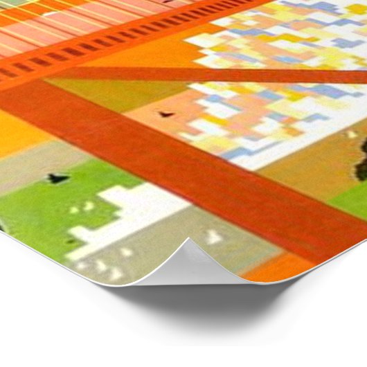 San Francisco, Golden Gate Bridge Poster (Ecke)