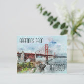 San Francisco Golden Gate Bridge Postkarte (Stehend Vorderseite)