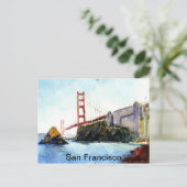 San Francisco Golden Gate Bridge Postkarte (Stehend Vorderseite)