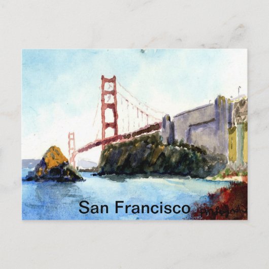 San Francisco Golden Gate Bridge Postkarte (Vorderseite)