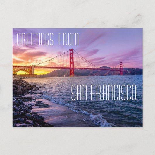 San Francisco Golden Gate Bridge Postkarte (Vorderseite)