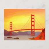 San Francisco Golden Gate Bridge Postkarte (Vorderseite)