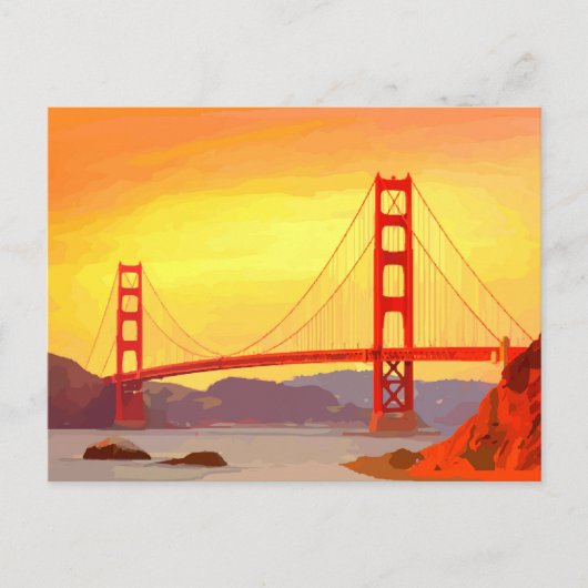 San Francisco Golden Gate Bridge Postkarte (Vorderseite)