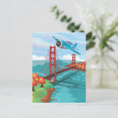 San Francisco Golden Gate Bridge Postkarte (Stehend Vorderseite)
