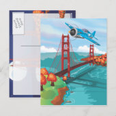 San Francisco Golden Gate Bridge Postkarte (Vorne/Hinten)
