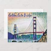 San Francisco Golden Gate Bridge Postkarte (Vorne/Hinten)