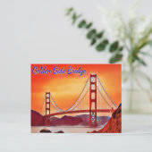 San Francisco Golden Gate Bridge Postkarte (Stehend Vorderseite)