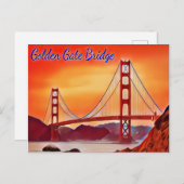 San Francisco Golden Gate Bridge Postkarte (Vorne/Hinten)