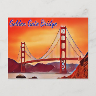San Francisco Golden Gate Bridge Postkarte