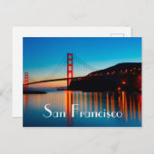 San Francisco Golden Gate Bridge Postkarte (Vorne/Hinten)