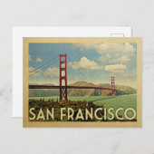 San Francisco Golden Gate Bridge Postkarte (Vorne/Hinten)
