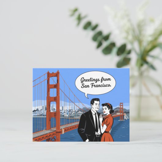 San Francisco Golden Gate Bridge Postkarte (Stehend Vorderseite)