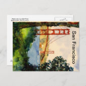 San Francisco Golden Gate Bridge Postkarte (Vorne/Hinten)