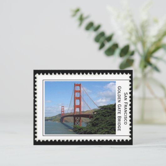 San Francisco Golden Gate Bridge Postkarte (Stehend Vorderseite)