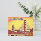 San Francisco Golden Gate Bridge Postkarte (Stehend Vorderseite)