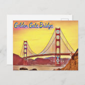 San Francisco Golden Gate Bridge Postkarte (Vorne/Hinten)