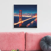 San Francisco Golden Gate Bridge Postkarte Leinwanddruck (Insitu (Wohnzimmer))