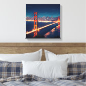San Francisco Golden Gate Bridge Postkarte Leinwanddruck (Insitu (Schlafzimmer))